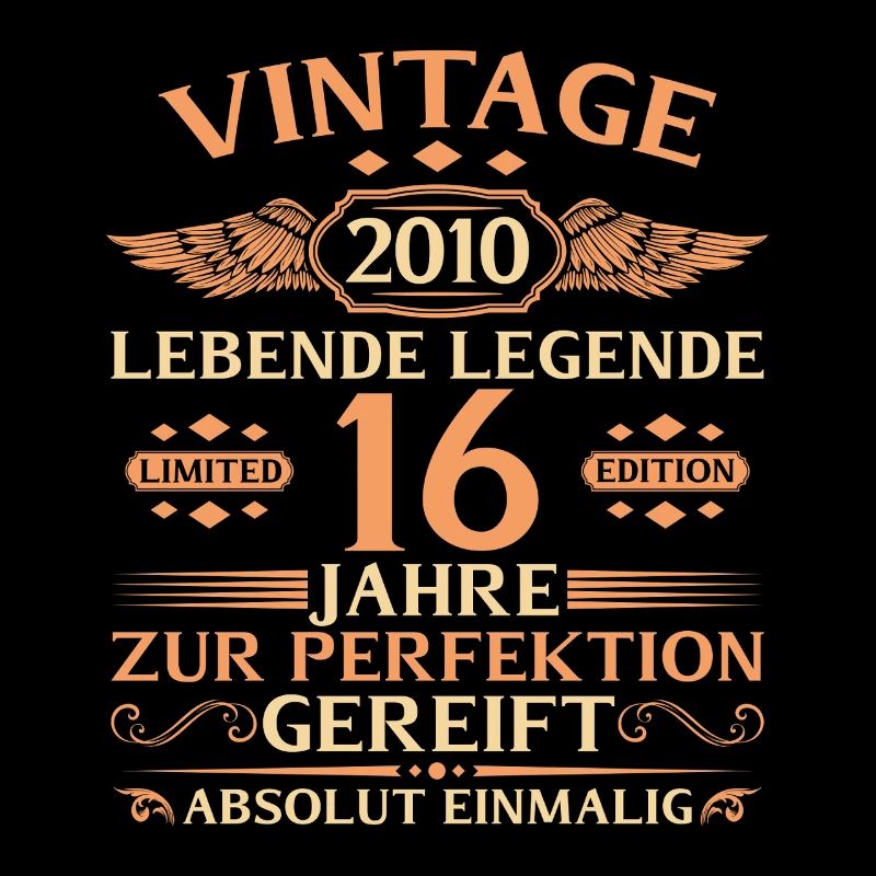 16th Birthday Vintage 2010 Year