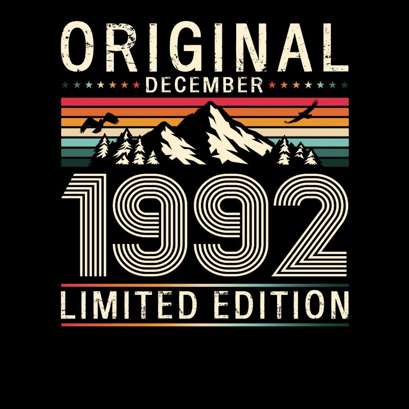 33e anniversaire Original Décembre Né en 1992