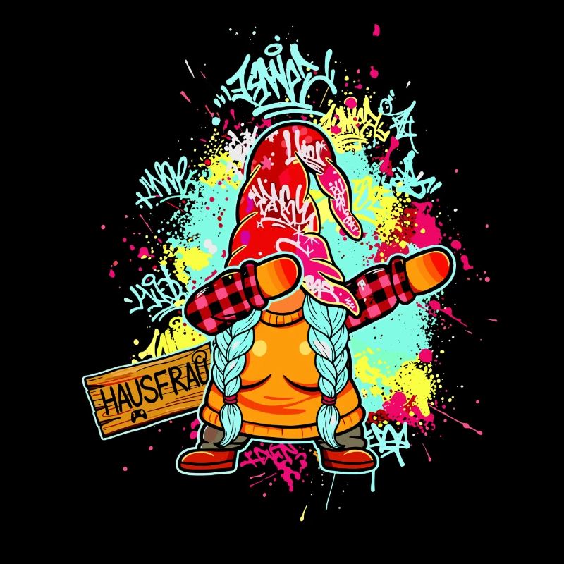 HAUSFRAU WICHTEL Dab Graffiti Lustig Xmas Mama