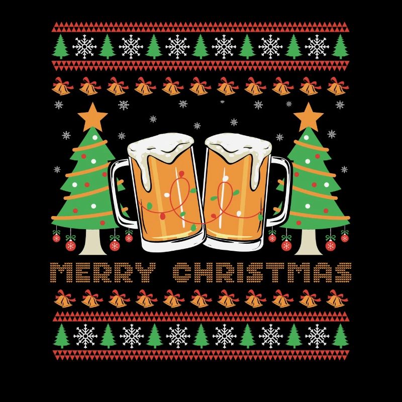 Joyeux Noël Pull Moche de Noël Cadeau Humour Bière