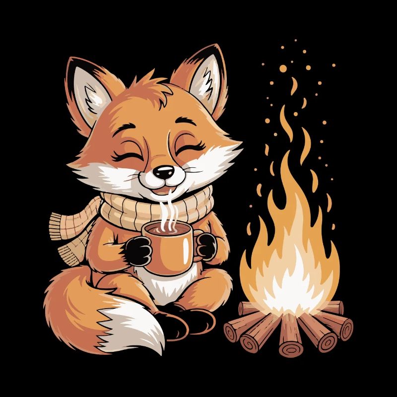 Kuschelfuchs am Lagerfeuer