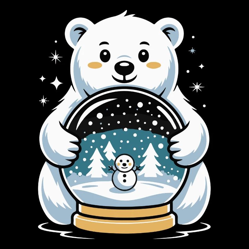 Polarbaer Schneekugel Impression