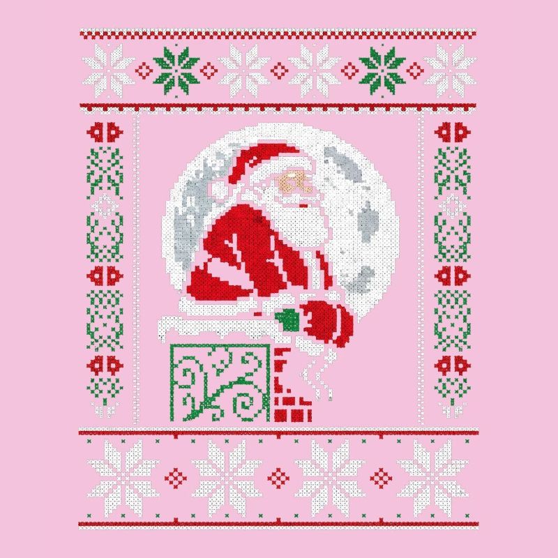 Noël Pixel Art Santa sur Cheminée