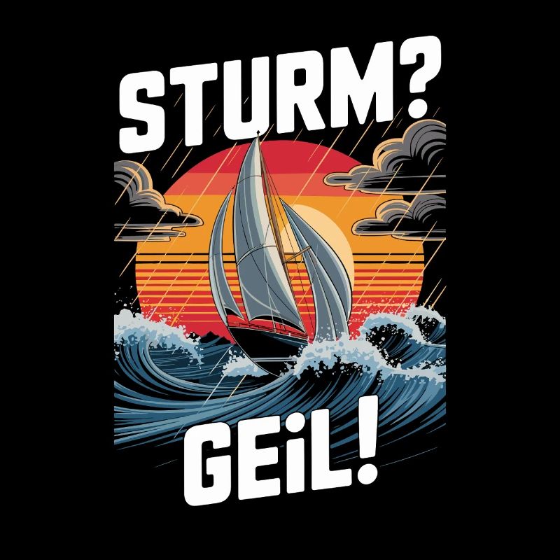 Storm Horny Sailing Waves Sunset Regatta