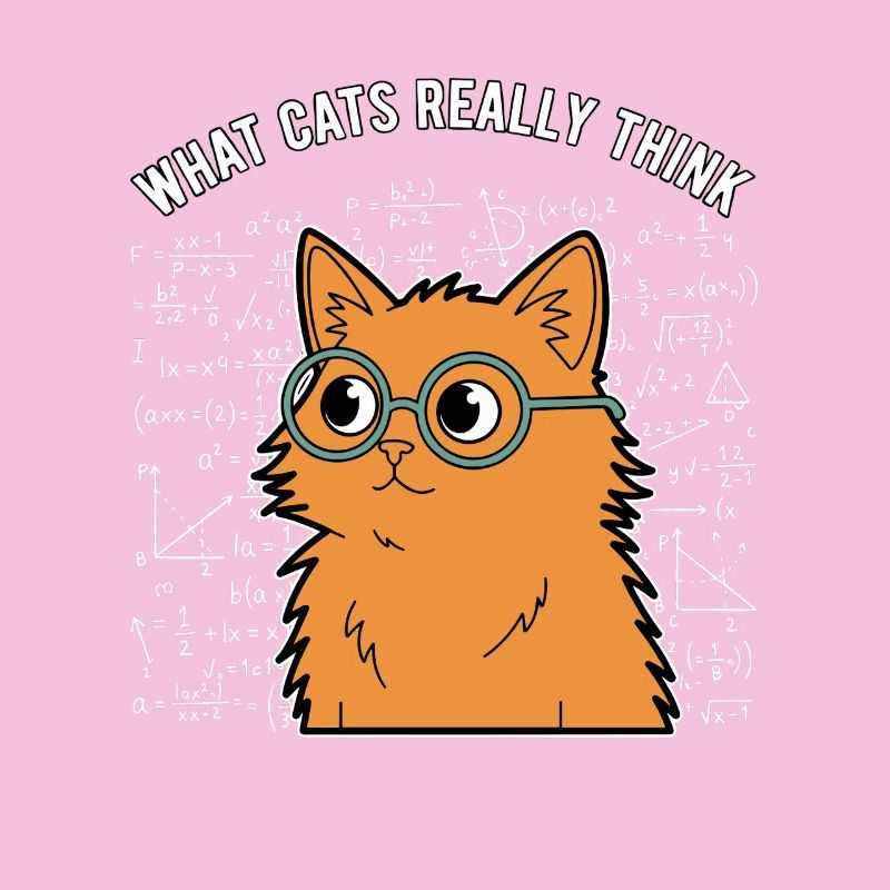 What Cats Really Think Funny Math Saying