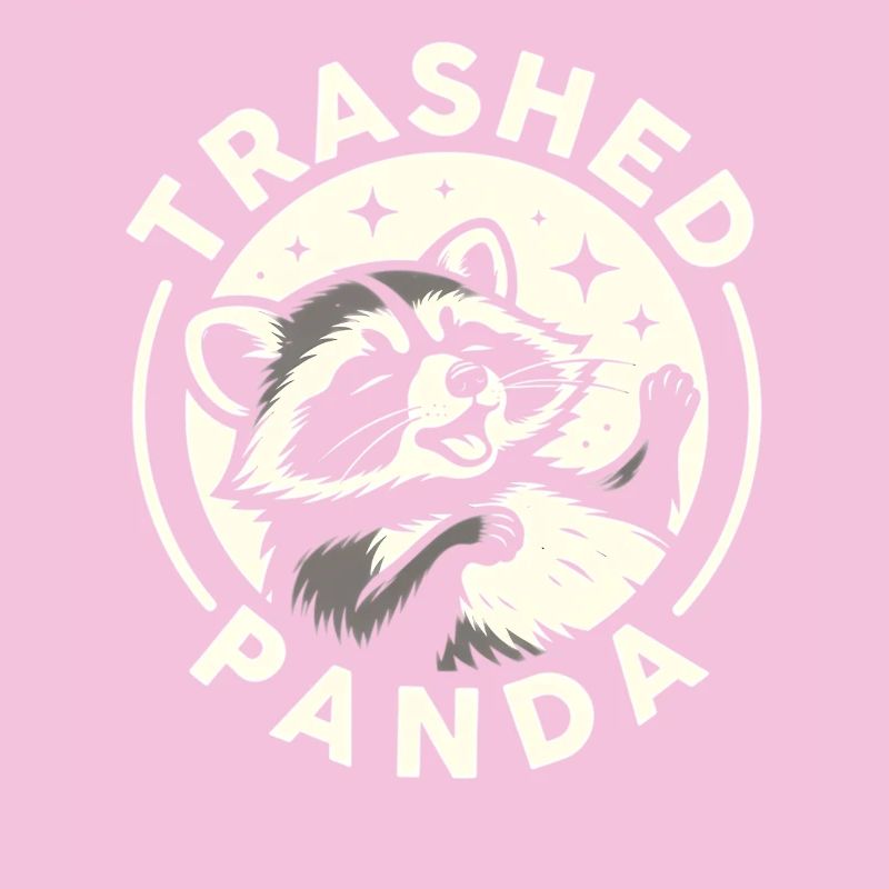 Trashed Panda Raccoon Funny Meme Design