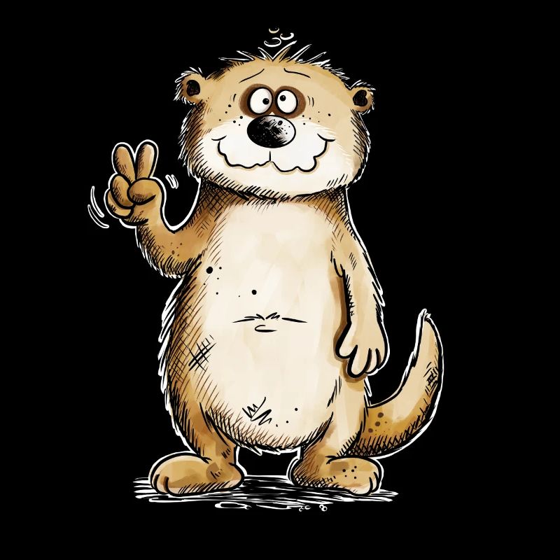 Conception du signe de paix de la loutre