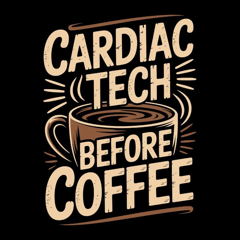 Technicien cardiaque avant le café Techno d’échographie Passionné de café