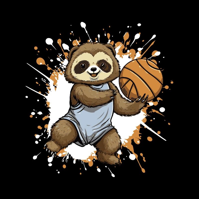 Faultier Basketball Splash