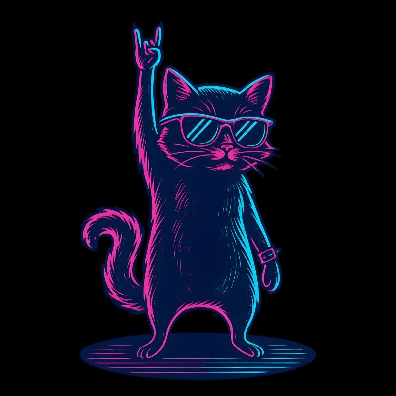 Fête du chat berçant avec des lunettes de soleil