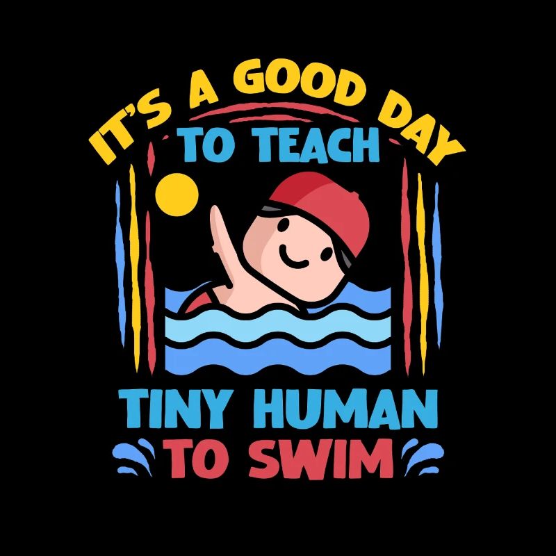 Moniteur de natation enseignant à de petits humains à nager