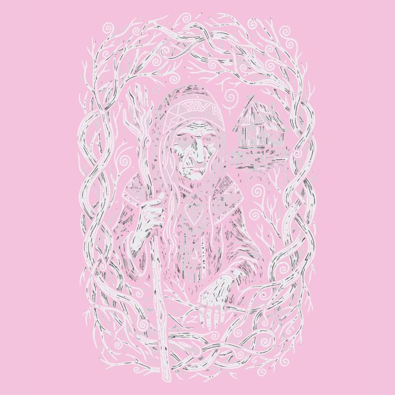 Art populaire de la forêt slave de Baba Yaga