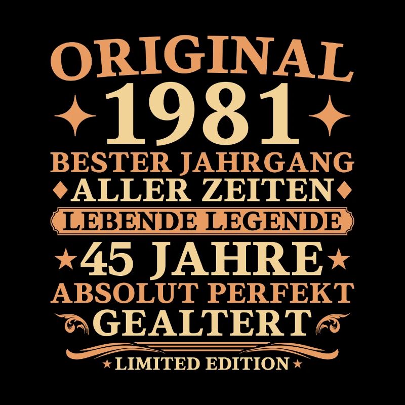 Original 1981 Year 45th Birthday Gift