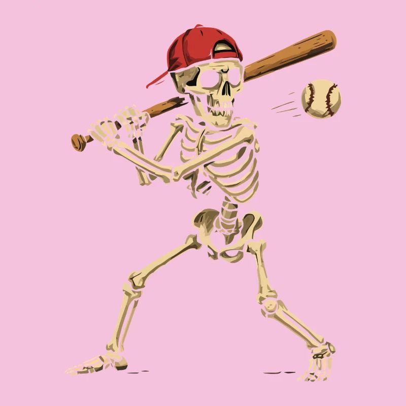Baseball Playing Skeleton