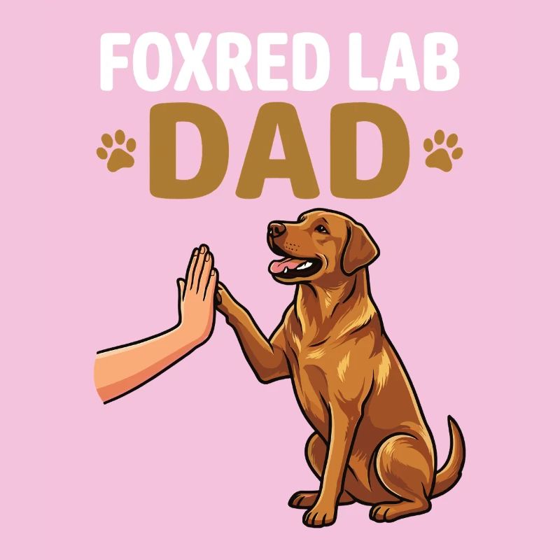 Fox Red Lab Dad – High Five Hundevater Design