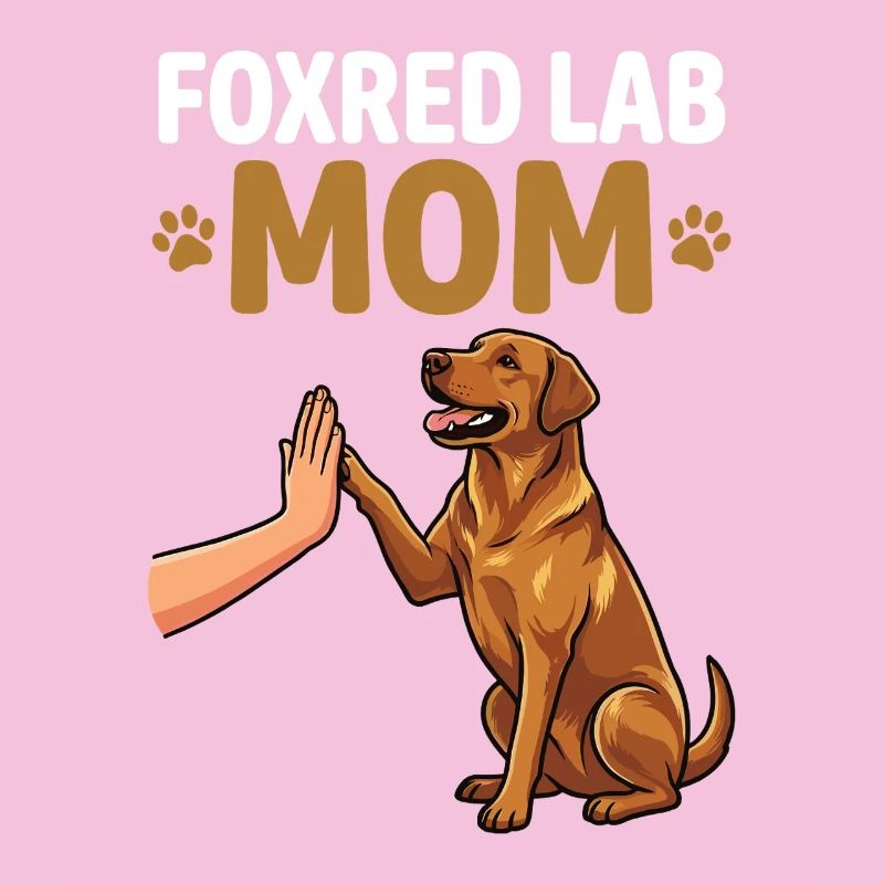 Fox Red Lab Mom – High Five Dog Mom Design
