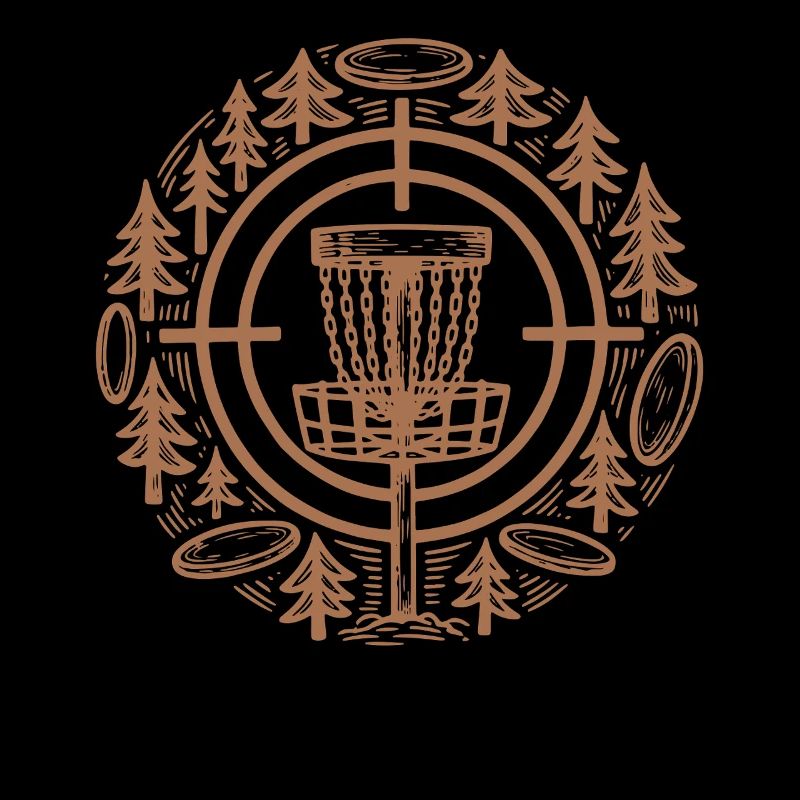 Disc Golf, panier, Disc Golf, Scène forestière