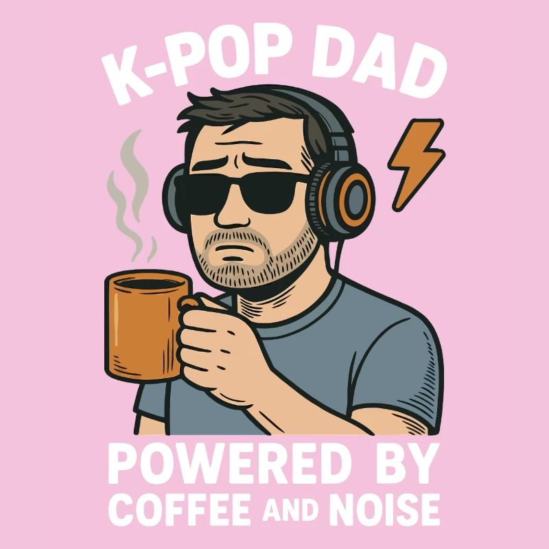 K Pop Dad alimenté par le café et le bruit