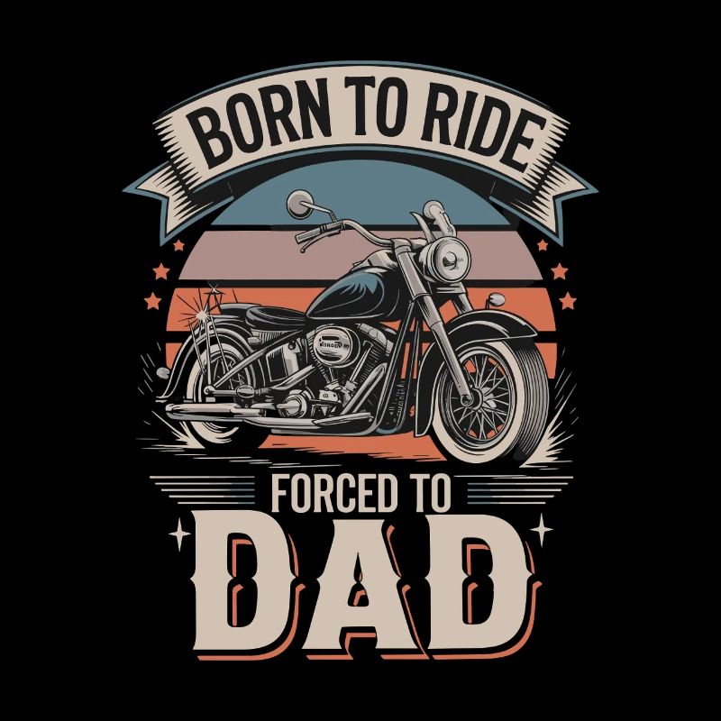 Né pour rouler Forcé à Papa Lustiger Motard Spruch