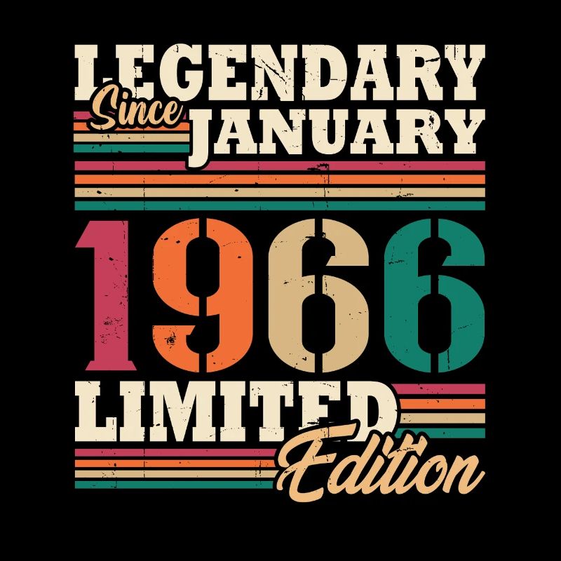 Vintage 1966 Janvier Rétro Cadeau D'anniversaire
