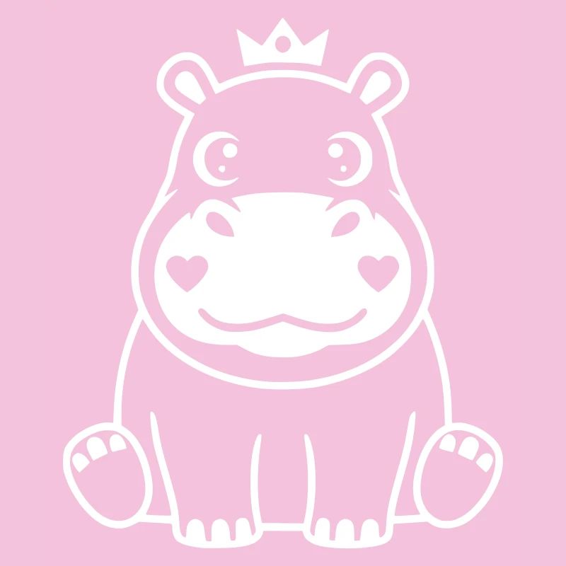 Roi Hippopotame Prince Héritier Vector