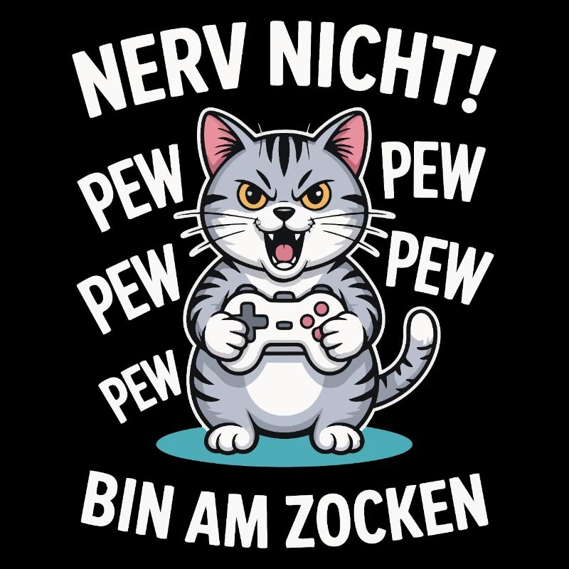 Courage Not I Gaming Cat Design