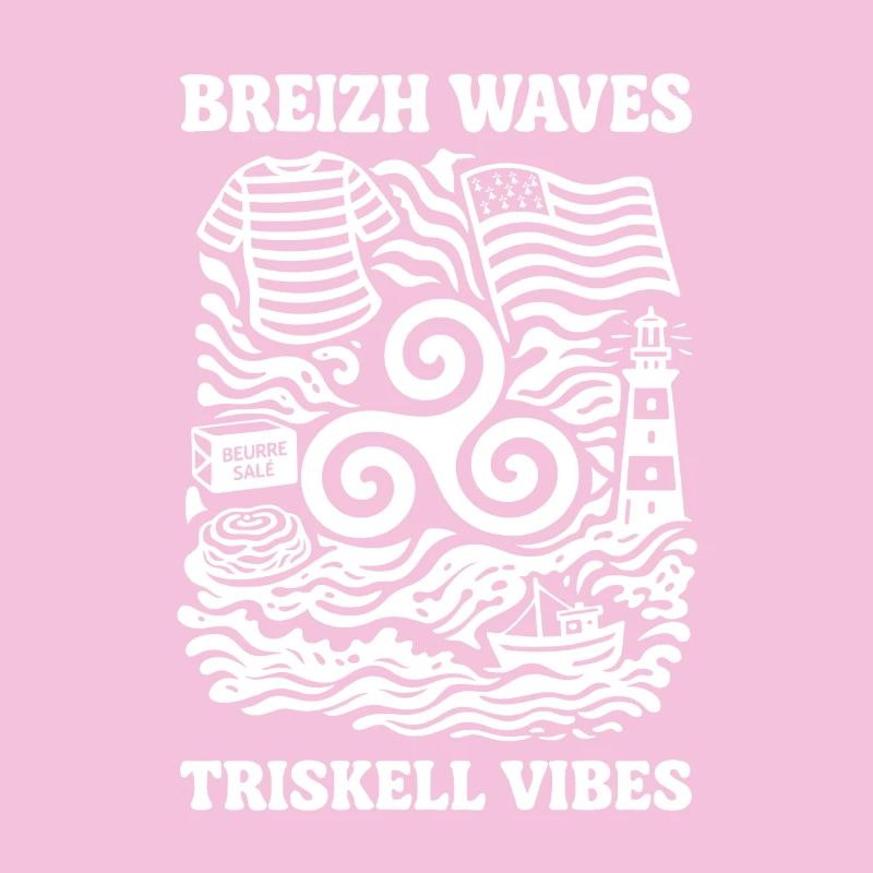 Bretagne Triskell Vagues Design Breton Marin