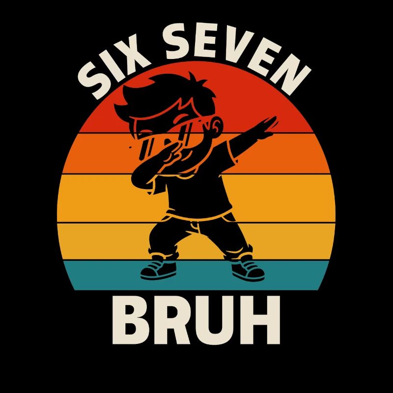 Six sept frère Cool rétro Dicton drôle