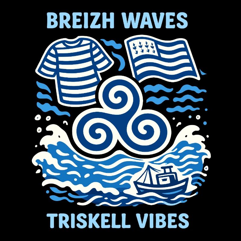Vagues Breizh Triskel Vibes Tee