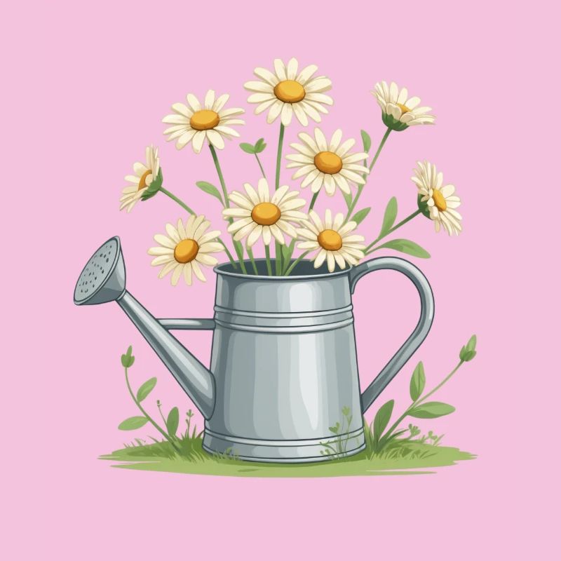 Gänseblümchen in der Gießkanne