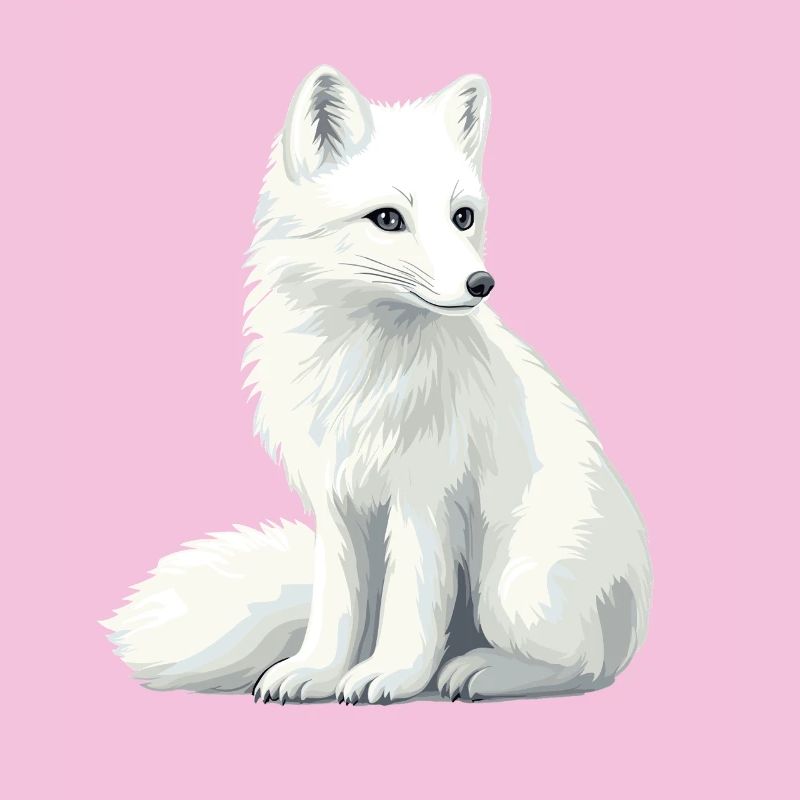 White fox illustration