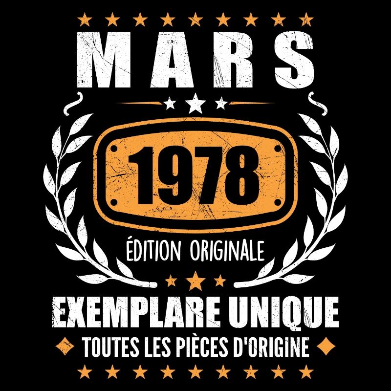Original Mars 1978 Vintage Cadeau Anniversaire