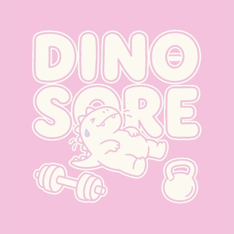 Dino Sore Funny Gym Workout Pun