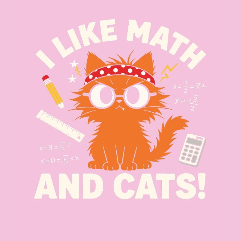 J’aime les maths et les chats Professeur drôle Chat