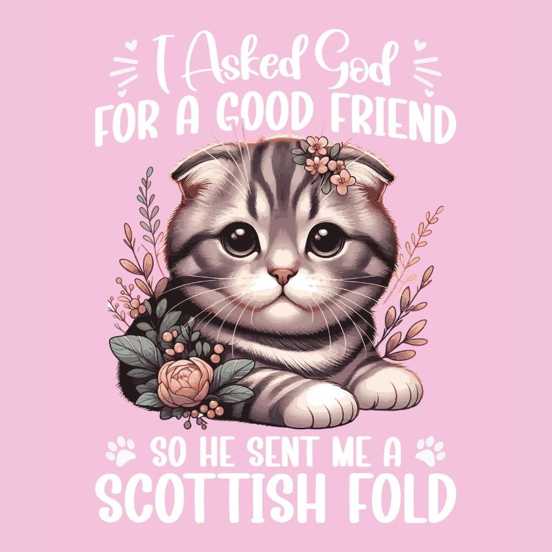  Scottish Fold Lover Kitten Plush Cat Mom Scottish