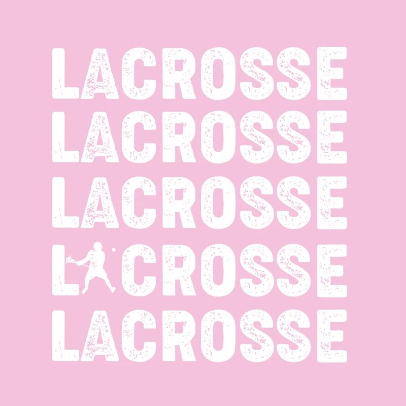 Lacrosse Repeated Text Bold Design