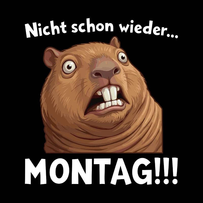 Capybara saying: Not Monday again!