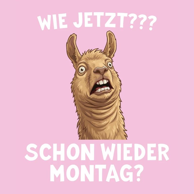 Funny llama: What now? Monday again?