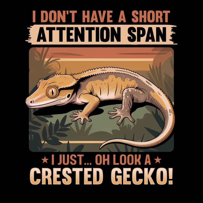 Funny Reptile Crested Gecko