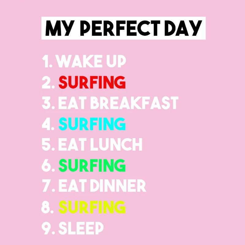 Mein perfekter Tages-Surfplan, Surfer