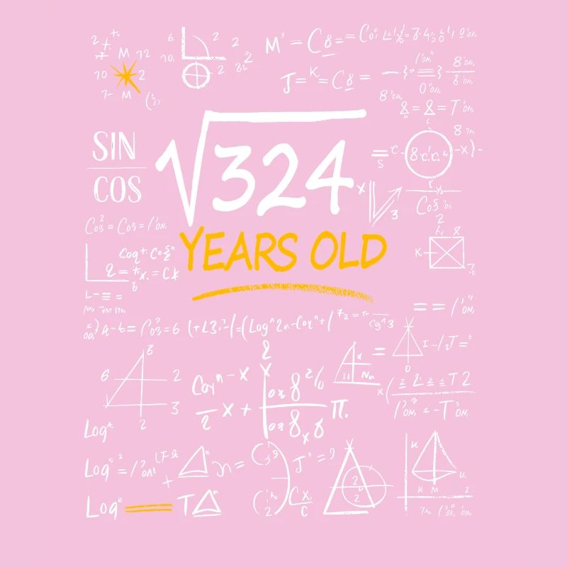 18 Years Birthday Math Formulas Funny