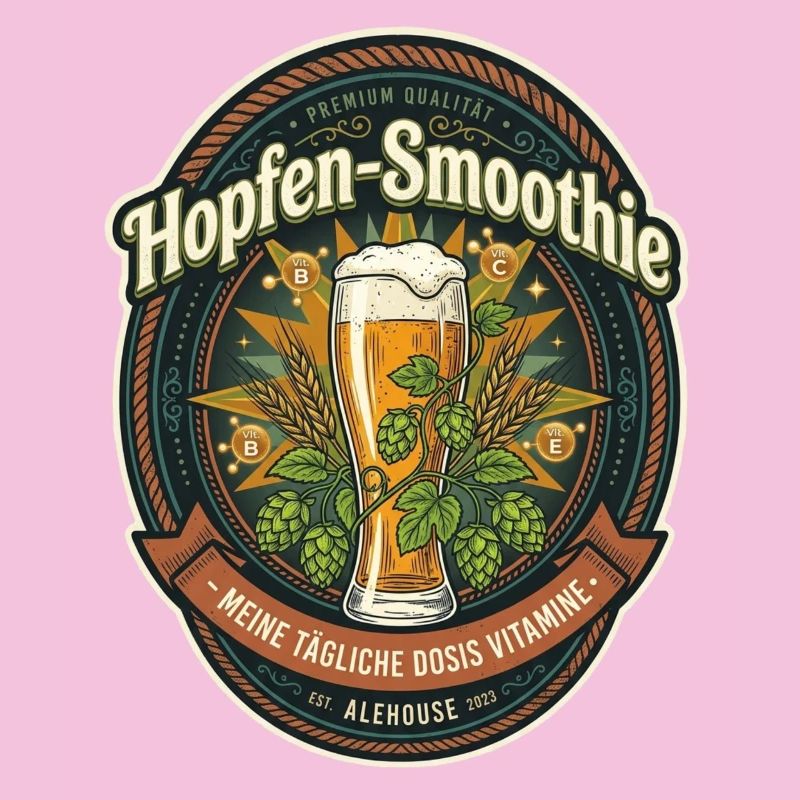 Label de smoothies houblon