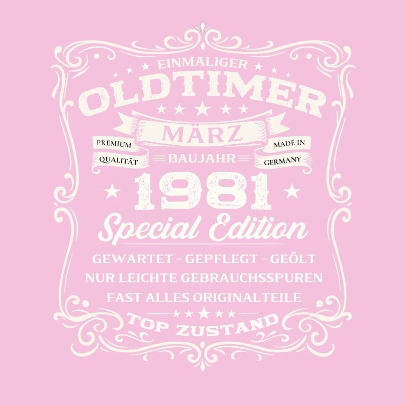 45. Geburtstag Geschenk Mann Oldtimer März 1981