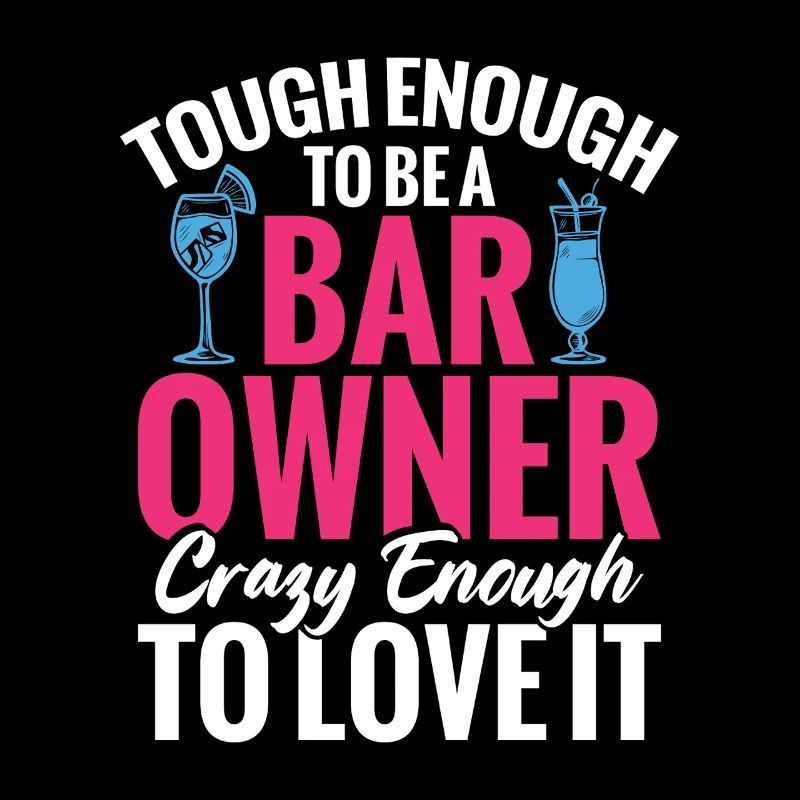 Propriétaire de bar Barmaid Verre à cocktail Serveuse