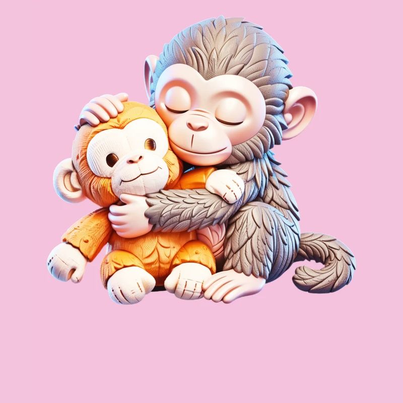 Câlins des singes s’embrassent