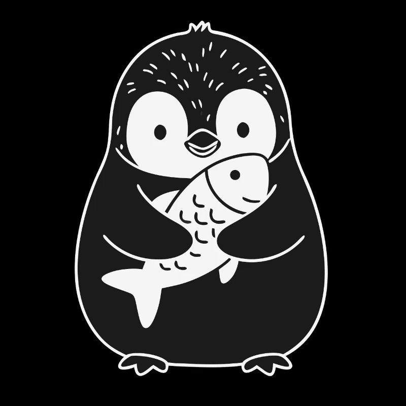 Penguin Fish Cute Animal