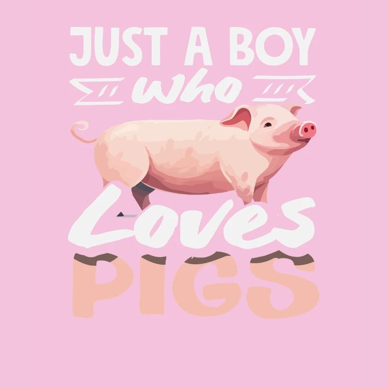 Nur ein Junge der Schweine liebt Bauernhof