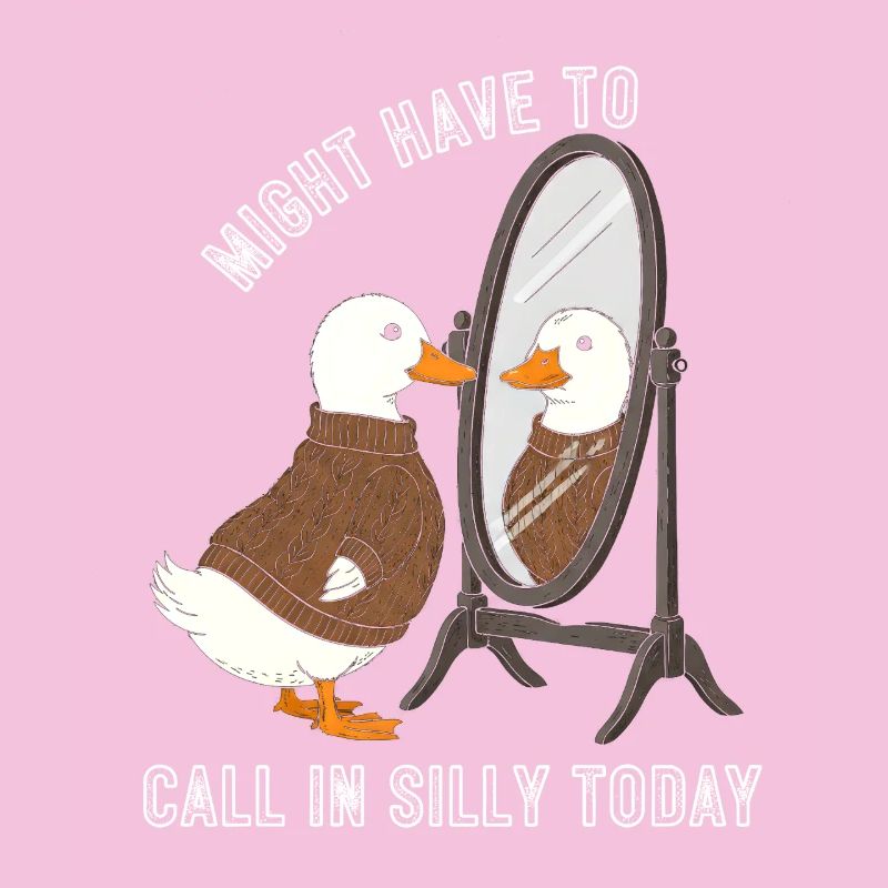 Motif du pull miroir de canard