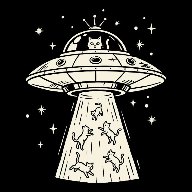 Katzen UFO Entführung - Tierisches Alien Sci-Fi