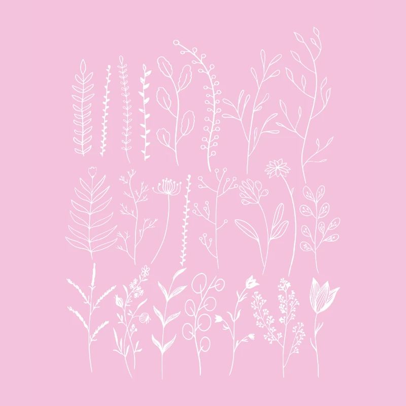 Airy Botanical Sprigs Silhouette